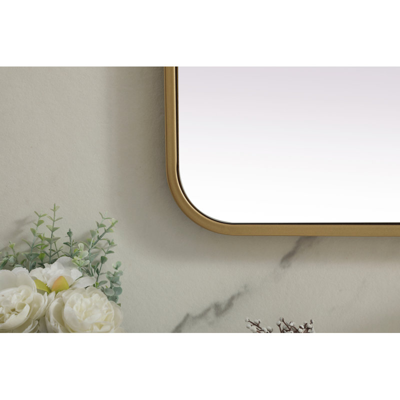RE/FINE™ Sabine Metal Rounded Rectangle Wall Mirror & Reviews Wayfair
